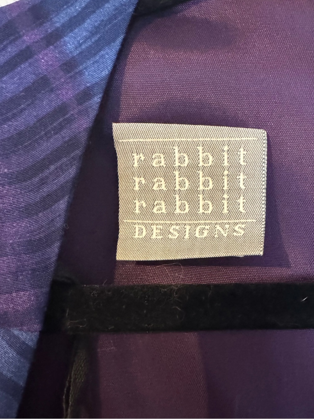 Rabbit Rabbit Rabbit Blue and Purple Striped Midi Sheath Dress - Picture 3 of 4